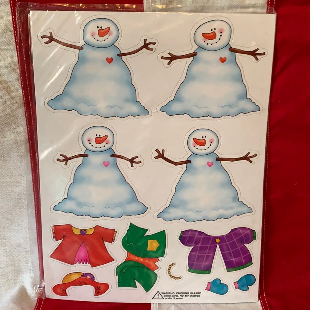 Snowman magnetic paper doll toy